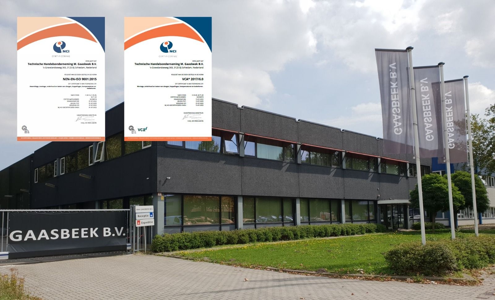 ISO 9001 / VCA Certificering - GAASBEEK B.V.